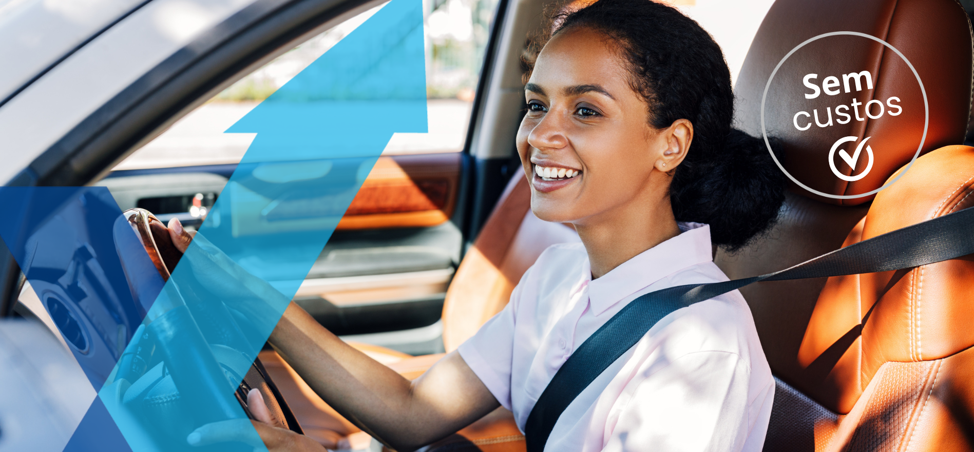 Mulher no carro, crédito automóvel 